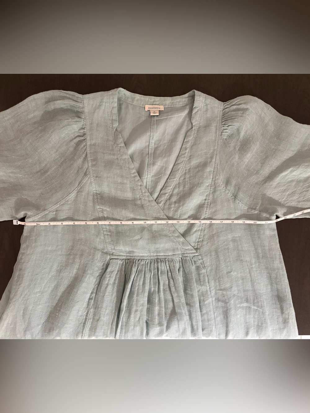Sundance Sage Green Linen & Cotton Dress with Side Pockets - Picture 5 of 8